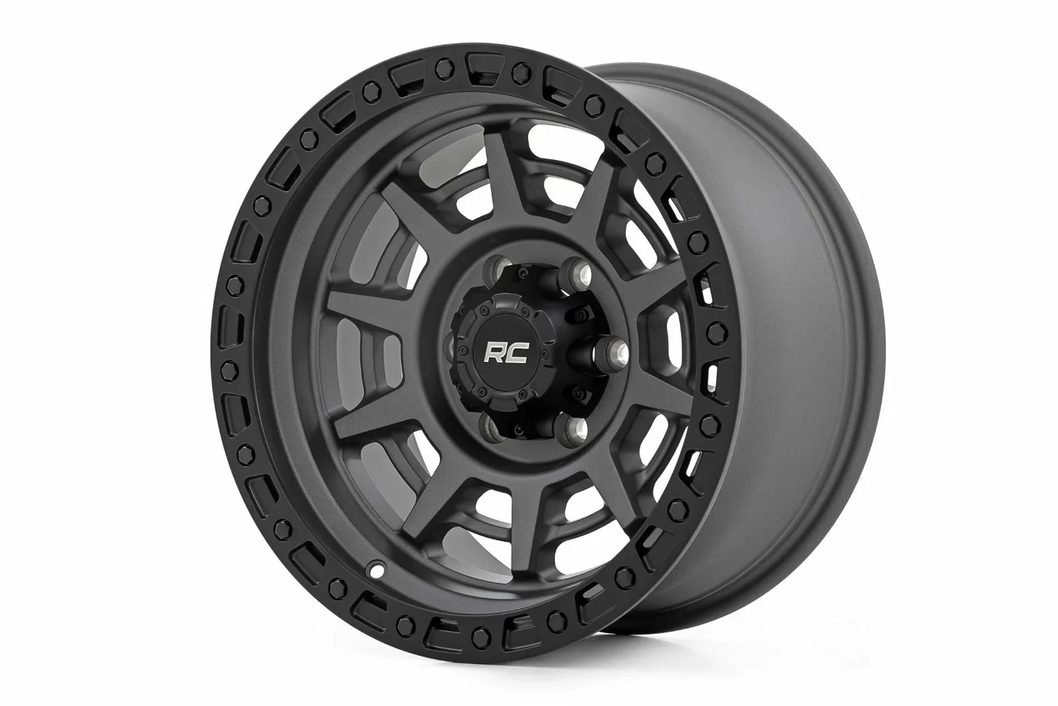 Rough Country 85 Series Wheel Beadlock Gray_Black 17x9 8x170 -12mm 85171211A